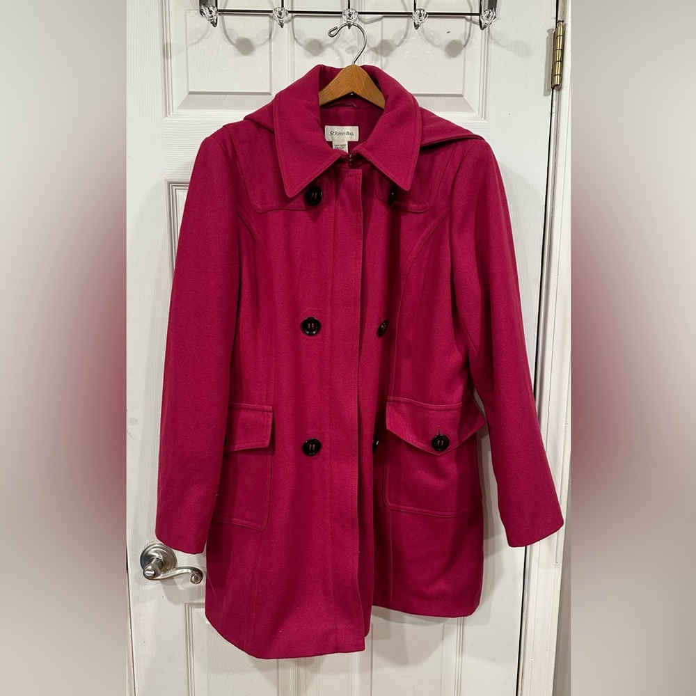 St.John’s Bay wool blend pink coat.